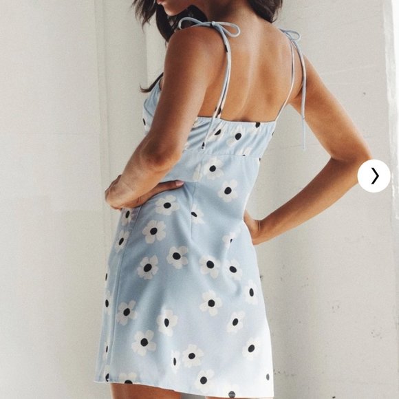 Princess Polly Dare Mini Dress Baby Blue - Picture 2 of 4